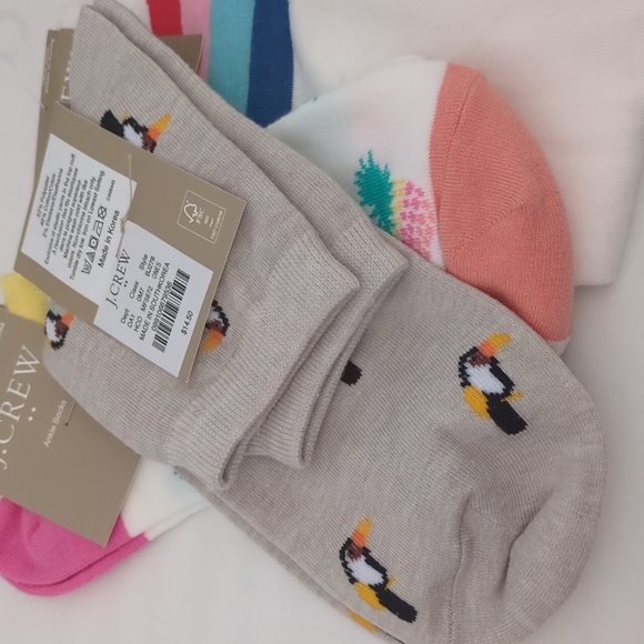 J.Crew Colorful Patterned Socks  4 Pairs Cotton Blend Trouser & Boot & Ankle Set - Picture 2 of 5